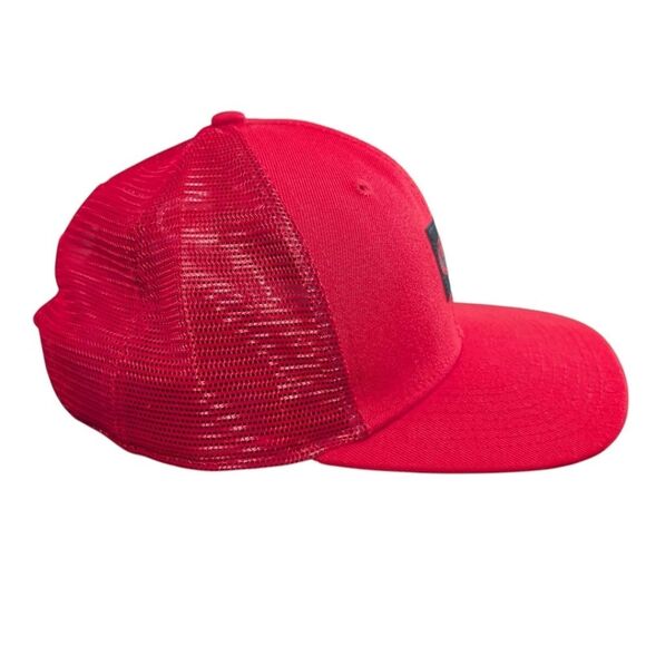 New Era San Francisco 49ers Scarlet Shanahan Square Trucker 9FIFTY Snapback Hat - Picture 4 of 9